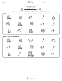 Bertha Benz printable worksheet preview
