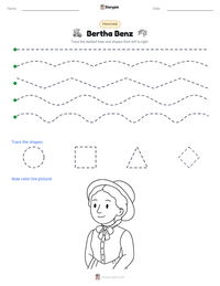 Bertha Benz printable worksheet preview