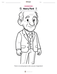 Henry Ford coloring page for kids