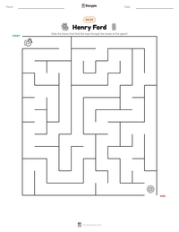 Henry Ford printable worksheet preview
