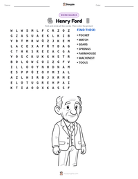 Henry Ford printable worksheet preview