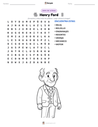 Vista previa de la hoja de trabajo imprimible de Henry Ford