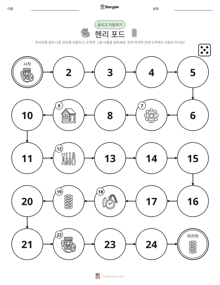 주사위 굴리고 이동하기 게임