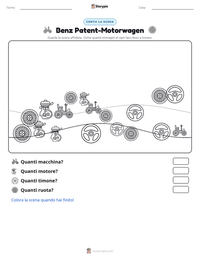 Anteprima della scheda stampabile di Benz Patent-Motorwagen