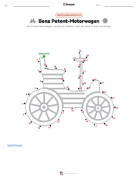 Benz Patent-Motorwagen yazdırılabilir çalışma sayfası önizlemesi