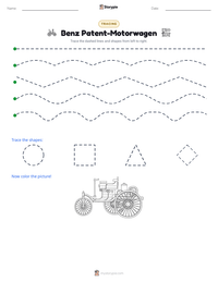 Benz Patent-Motorwagen printable worksheet preview
