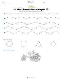 Anteprima della scheda stampabile di Benz Patent-Motorwagen