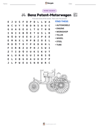 Benz Patent-Motorwagen printable worksheet preview