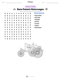 Anteprima della scheda stampabile di Benz Patent-Motorwagen