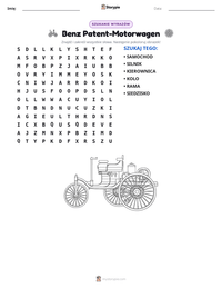 Podgląd drukowalnego arkusza ćwiczeń Benz Patent-Motorwagen