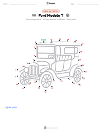 Prévia da folha de atividades imprimível Ford Modelo T
