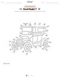 Ford Model T yazdırılabilir çalışma sayfası önizlemesi