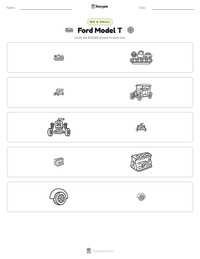 Ford Model T printable worksheet preview