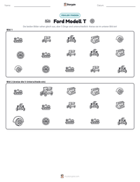 Ford Modell T druckbare Arbeitsblatt Vorschau