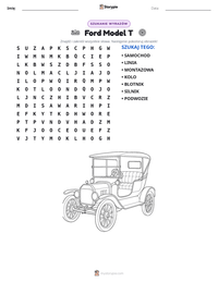 Podgląd drukowalnego arkusza ćwiczeń Ford Model T