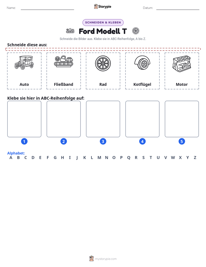 Schneiden & Einfügen Alphabet