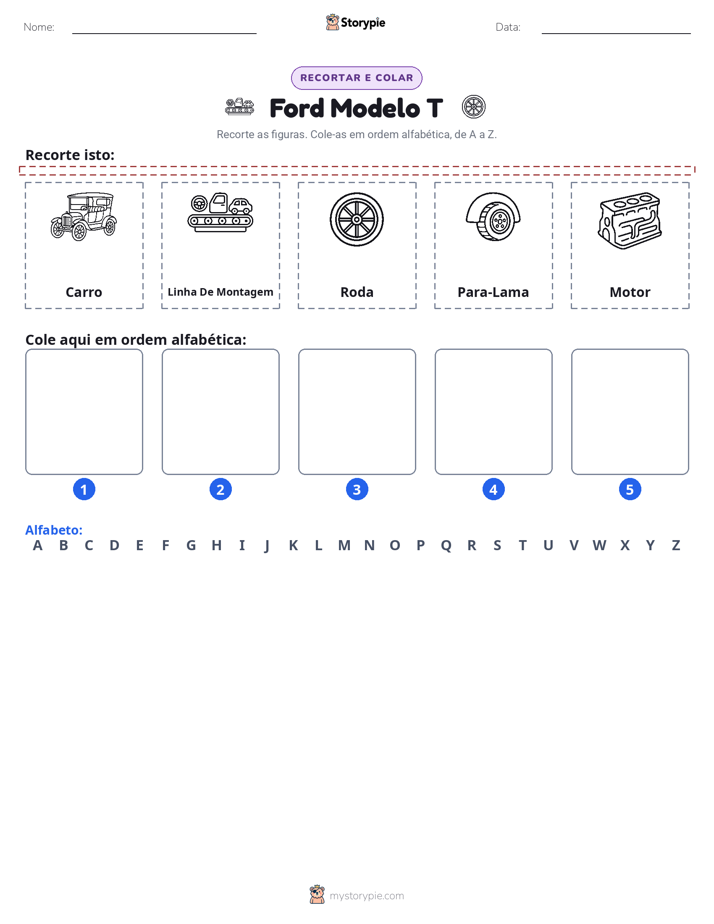 Recortar & Colar Alfabeto