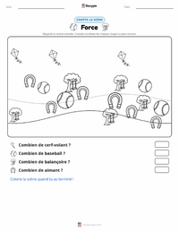 Aperçu de la feuille de travail imprimable Force