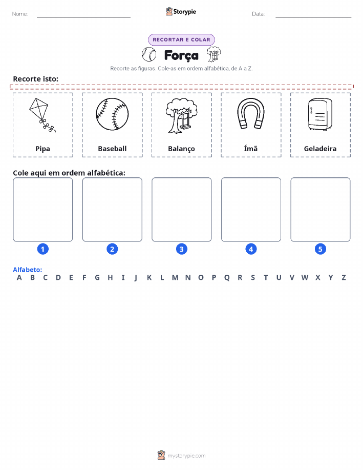 Recortar & Colar Alfabeto
