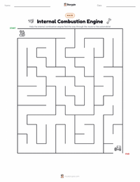 Internal Combustion Engine printable worksheet preview