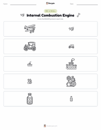 Internal Combustion Engine printable worksheet preview