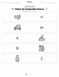 Prévia da folha de atividades imprimível Motor de Combustão Interna