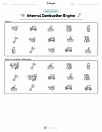 Internal Combustion Engine printable worksheet preview