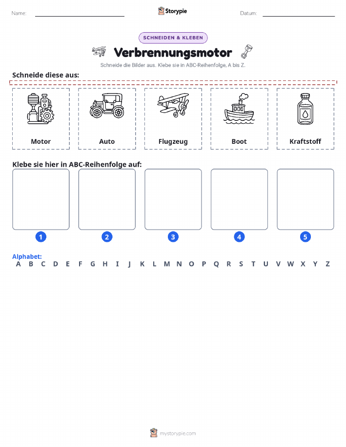Schneiden & Einfügen Alphabet