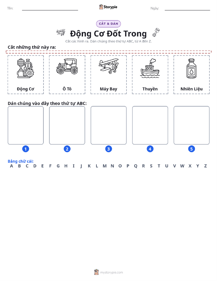 Cắt & Dán Chữ Cái