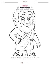 Archimedes Malvorlage für Kinder