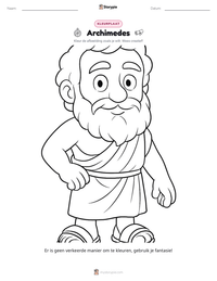 Archimedes kleurplaat voor kinderen