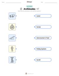 Archimedes printable worksheet for kids