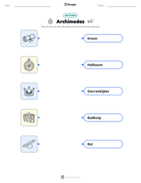 Archimedes afdrukbare werkblad voor kinderen