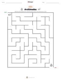 Archimedes printable worksheet preview