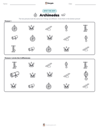 Archimedes printable worksheet preview