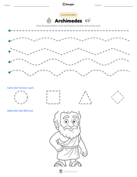 Archimedes druckbare Arbeitsblatt Vorschau