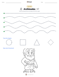 Archimedes printable worksheet preview