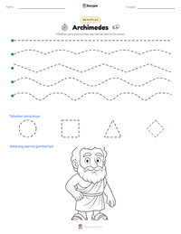 Prabaca lembar kerja cetak Archimedes
