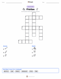 Friction printable worksheet preview
