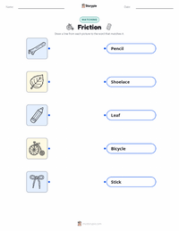 Friction printable worksheet for kids