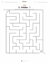 Friction printable worksheet preview