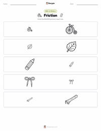 Friction printable worksheet preview