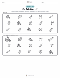Friction printable worksheet preview