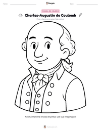Prévia da folha de atividades imprimível Charles-Augustin de Coulomb
