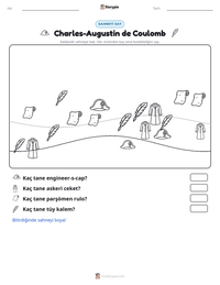 Charles-Augustin de Coulomb yazdırılabilir çalışma sayfası önizlemesi