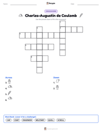 Charles-Augustin de Coulomb printable worksheet preview