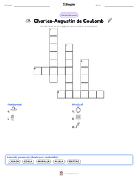 Vista previa de la hoja de trabajo imprimible de Charles-Augustin de Coulomb