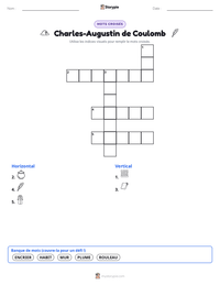 Aperçu de la feuille de travail imprimable Charles-Augustin de Coulomb