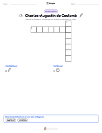 Charles-Augustin de Coulomb afdrukbare werkblad voorbeeld