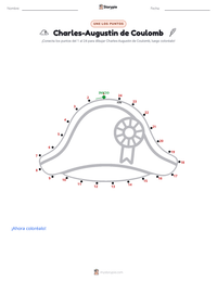 Vista previa de la hoja de trabajo imprimible de Charles-Augustin de Coulomb